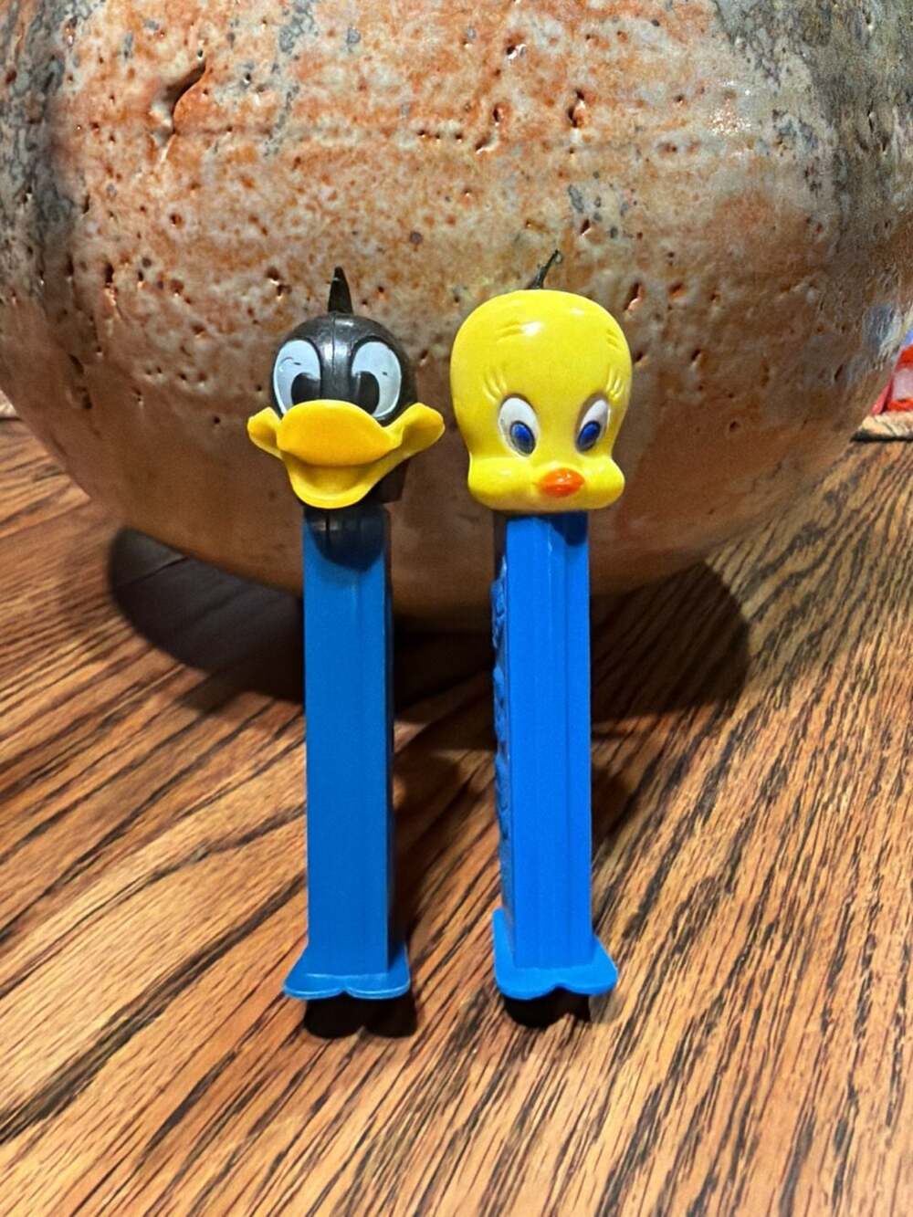 Vintage Looney Tunes Daffy Duck and Tweety Bird Pez Candy Dispensers Set